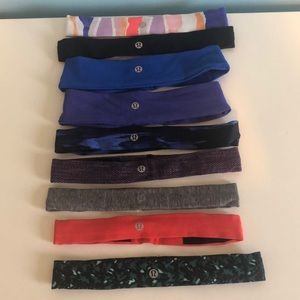 Lulu lemon headband set of 9